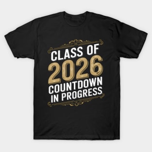 Class Of 2026 Countdown In Progress Vintage Graduate Grad 26 T-Shirt